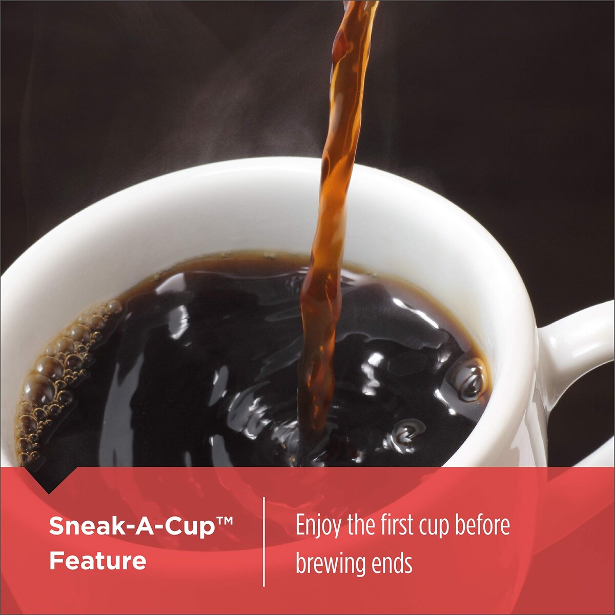 Machine à café avec broyeur intégré, 12 tasses, CM5000B, programmable 24 heures, fonction "Sneak-A-Cup", filtre permanent lavable.