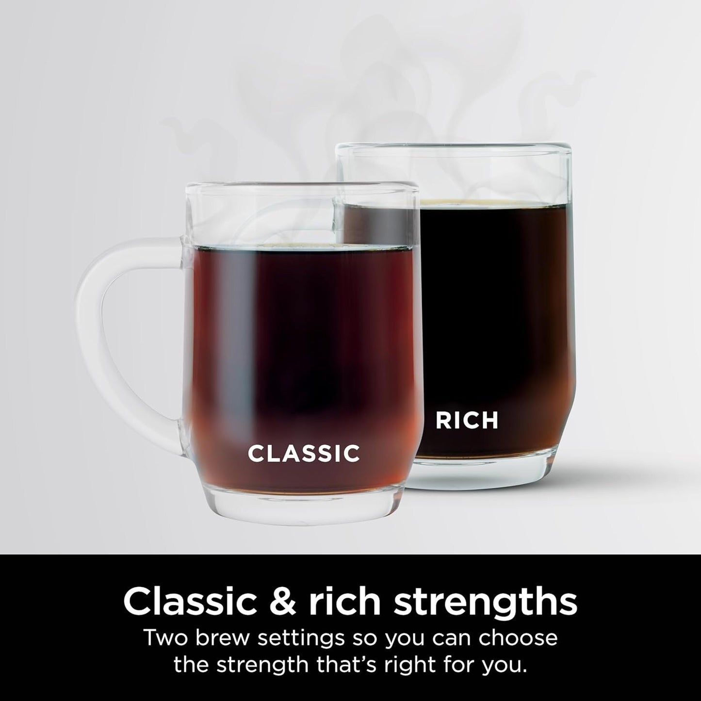 Machine à café programmable 12 tasses, 2 modes de préparation, plaque chauffante réglable, réservoir de 60 oz, fonction de préparation différée, acier inoxydable noir.