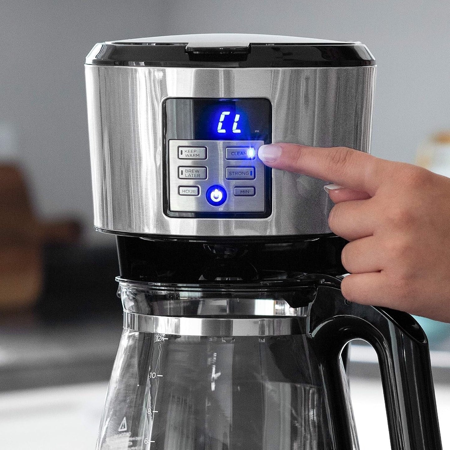 Machine à café programmable 12 tasses, technologie Vortex Brew, noir