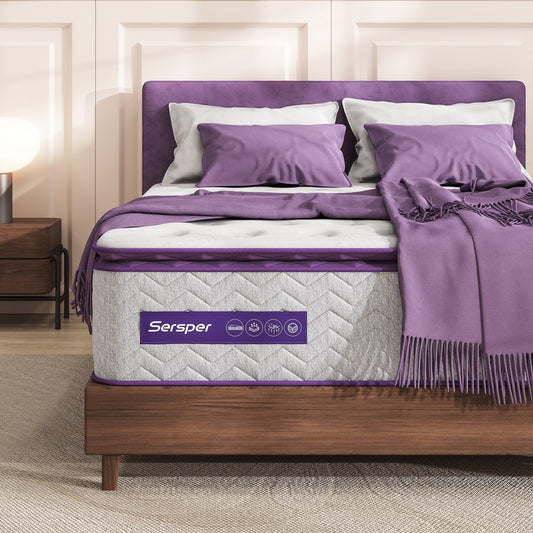 Matelas à ressorts à revêtement en mousse à mémoire de forme de 30 cm (12 pouces) à fermeté moyenne