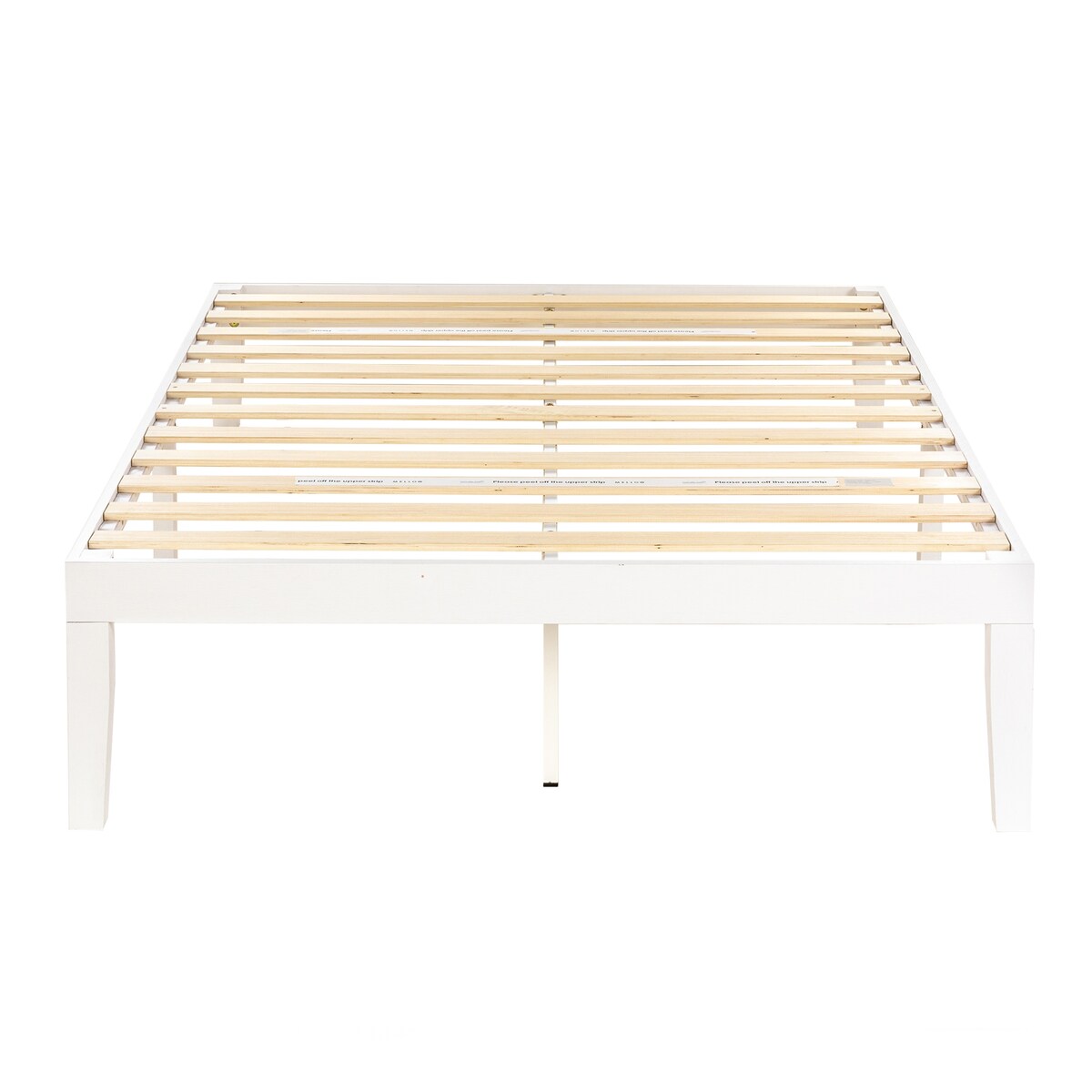 Cadre de lit plateforme en bois massif classique de 40 cm (16 pouces) disponible en plusieurs finitions