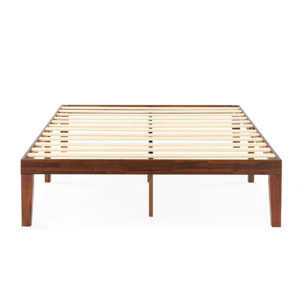 Cadre de lit plateforme en bois massif classique de 40 cm (16 pouces) disponible en plusieurs finitions