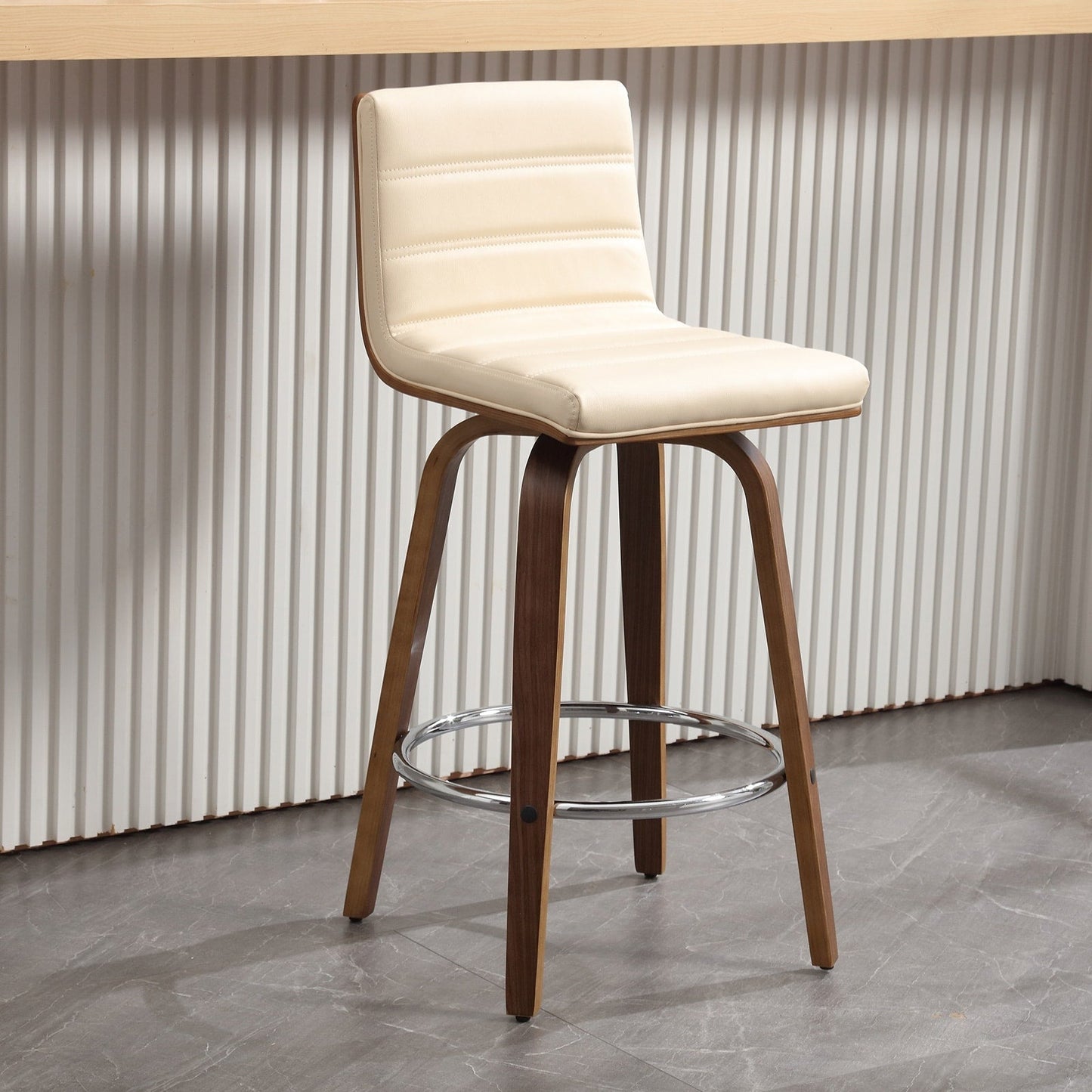 Tabourets de bar/hauts-sièges pivotants en simili cuir 26/29, lot de 2/3