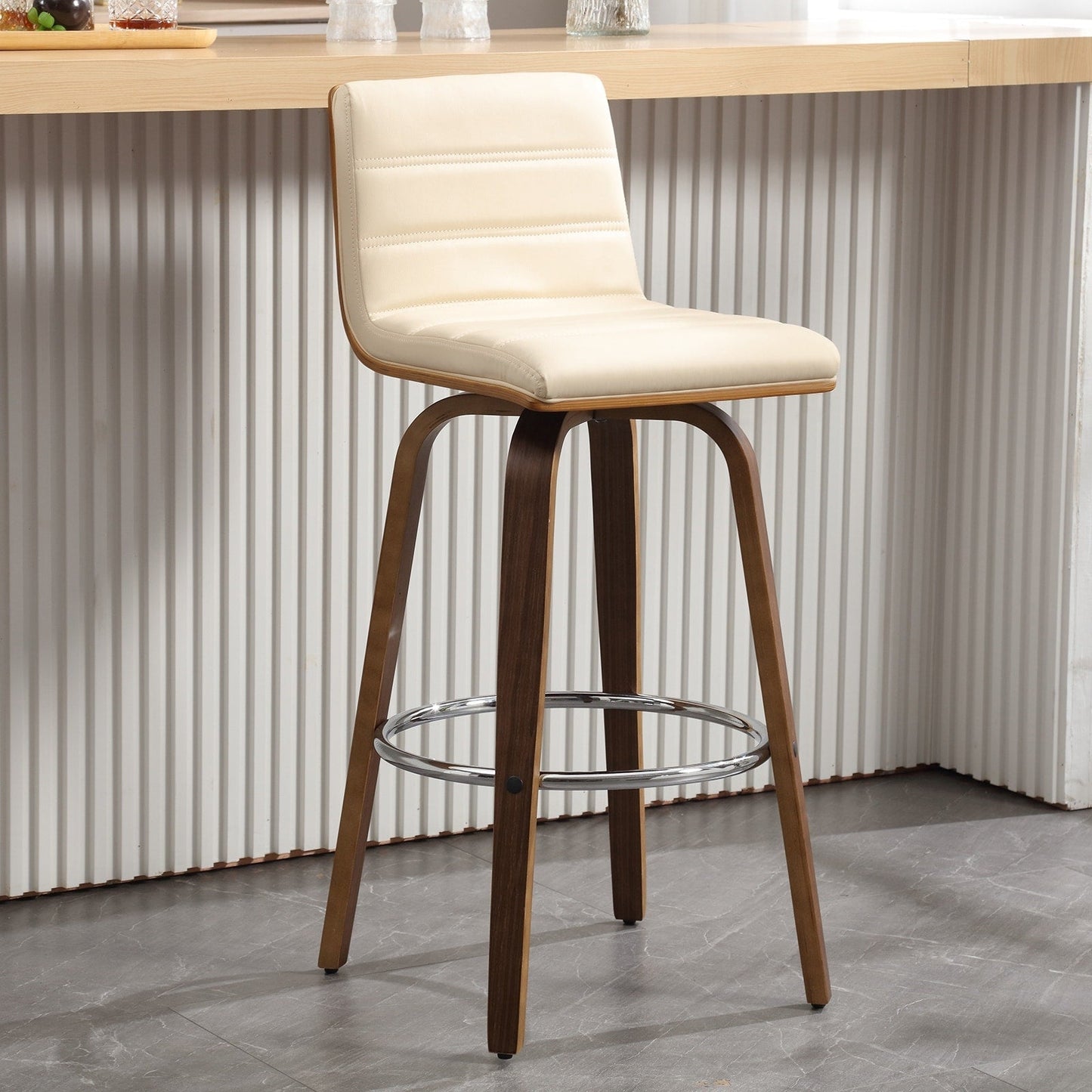 Tabourets de bar/hauts-sièges pivotants en simili cuir 26/29, lot de 2/3