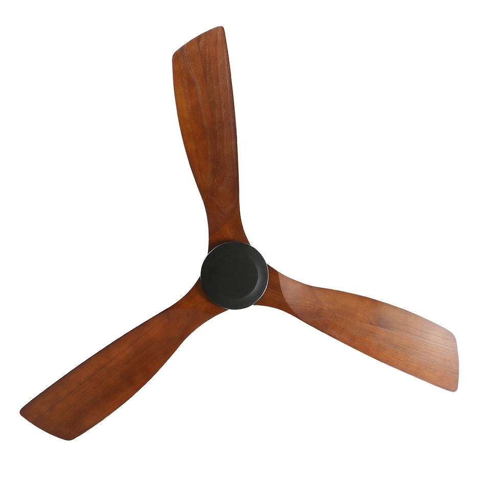 Ventilateur de plafond Sofucor à montage encastré de 52 pouces avec télécommande, moteur réversible et éclairage intégré en option.
