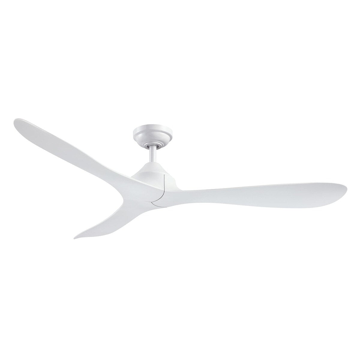 Ventilateur de plafond à courant continu à 3 pales, noir moderne, 56 pouces, avec télécommande.
