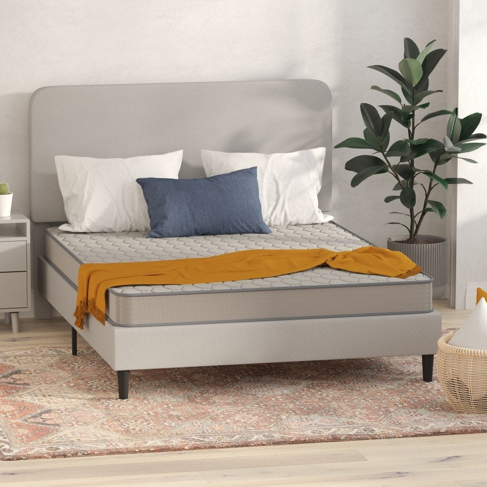 Matelas hybride à ressorts ensachés à revêtement semi-ferme