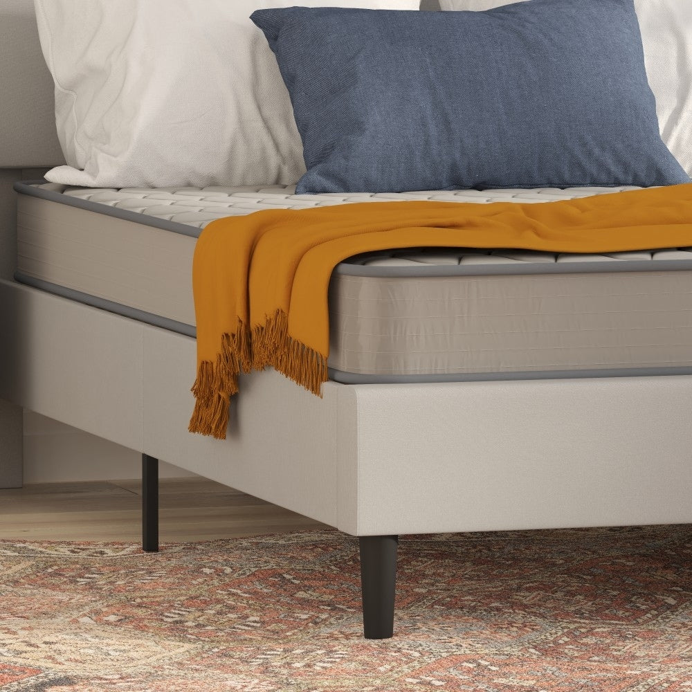 Matelas hybride à ressorts ensachés à revêtement semi-ferme
