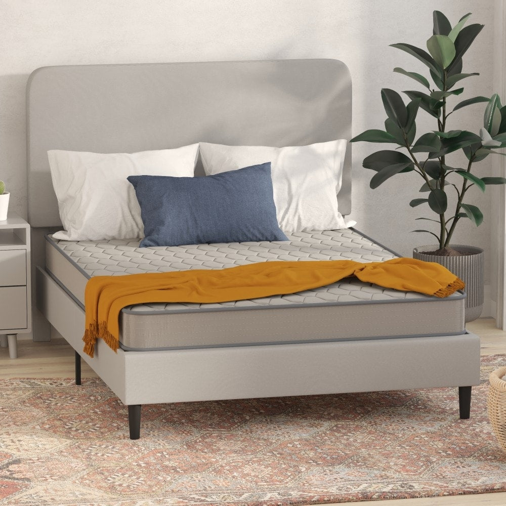 Matelas hybride à ressorts ensachés à revêtement semi-ferme