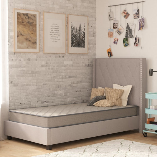 Matelas hybride à ressorts ensachés à revêtement semi-ferme