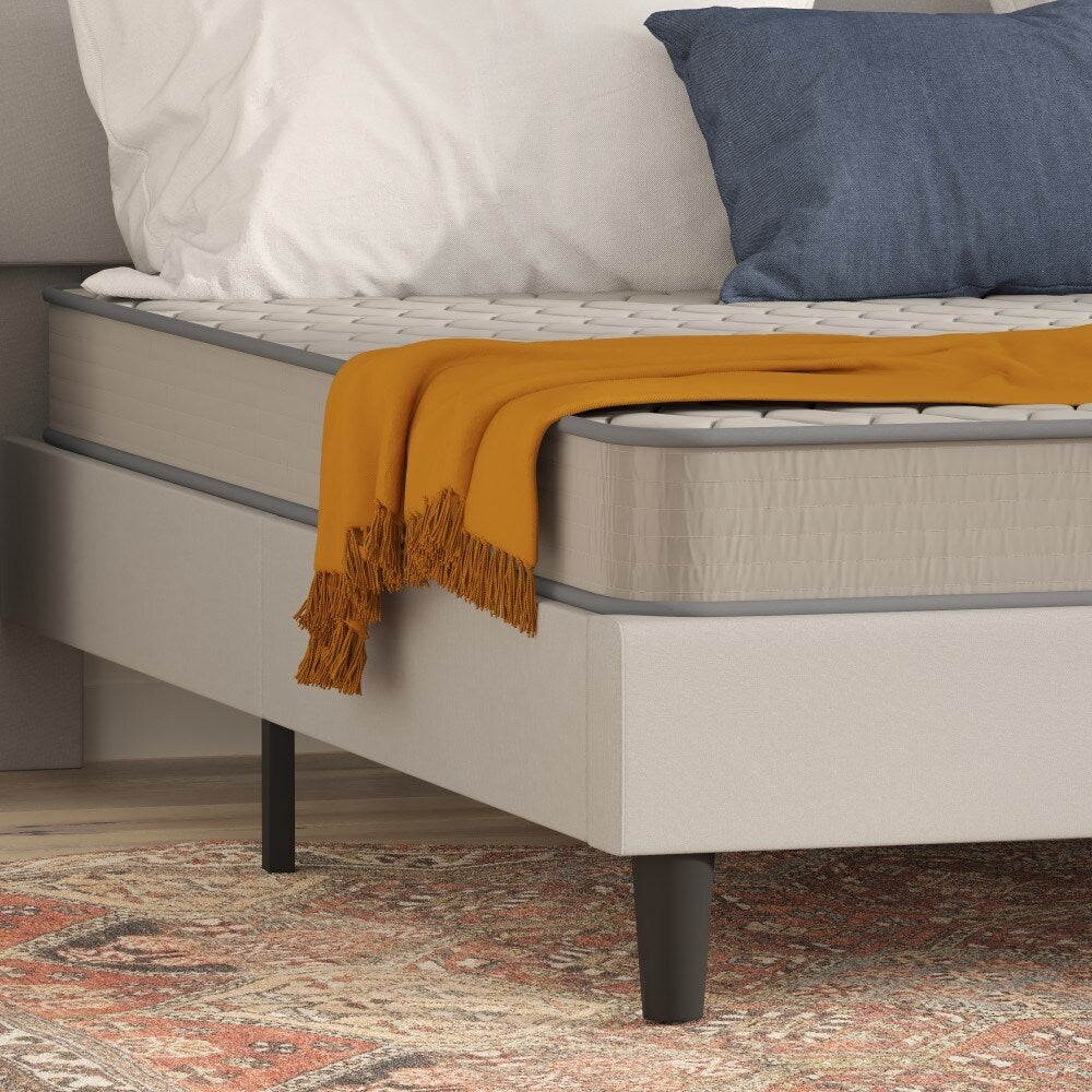 Matelas hybride à ressorts ensachés à revêtement semi-ferme