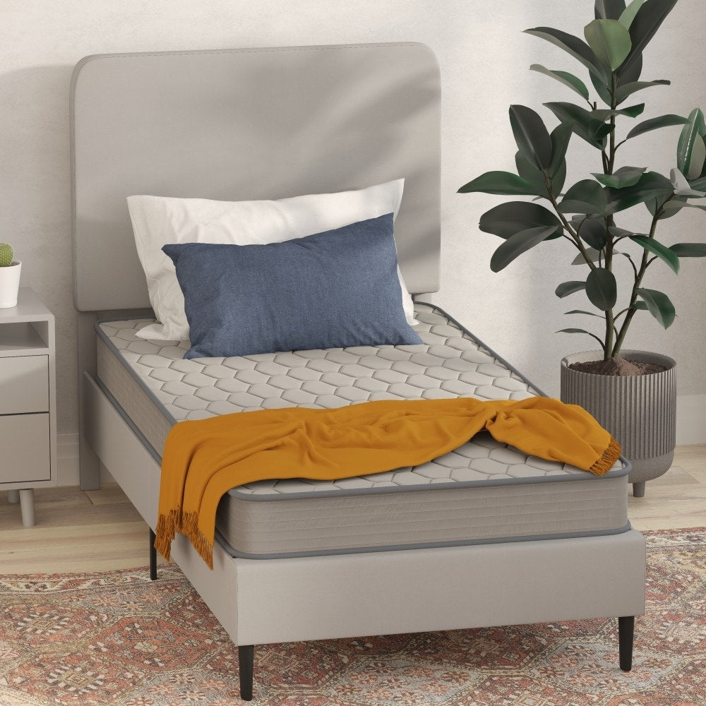 Matelas hybride à ressorts ensachés à revêtement semi-ferme