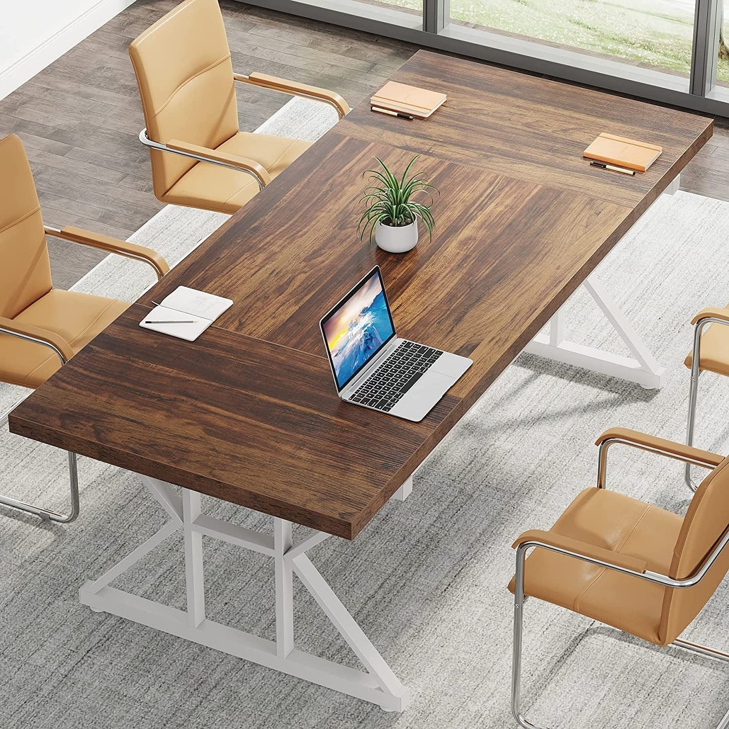 Bureau de direction de 180 cm, grand bureau d'ordinateur, poste de travail.