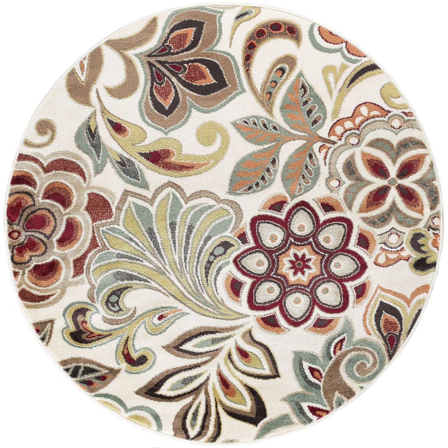 Decora Farmhouse Floral Indoor Area Rug