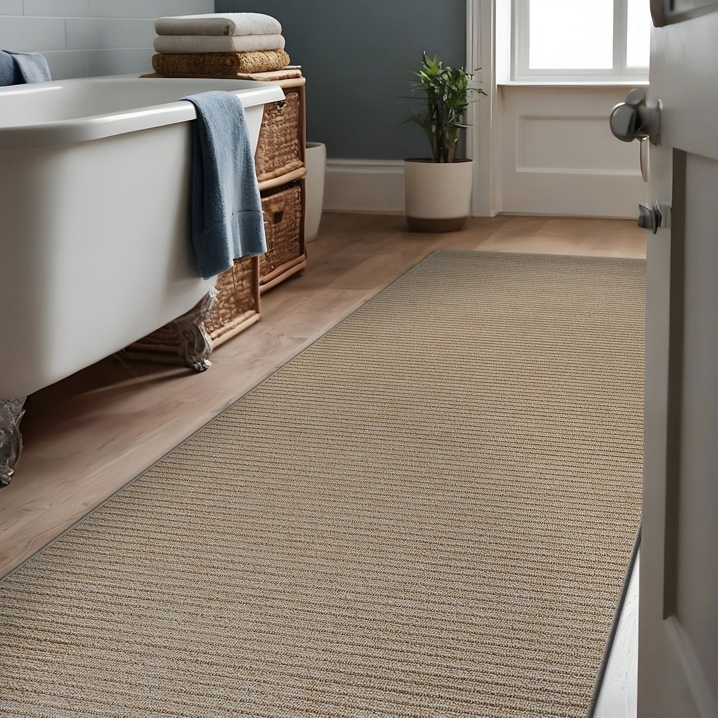 Beverly Rug Solid Color Non-Slip Rubber Back Washable Indoor Area Rug