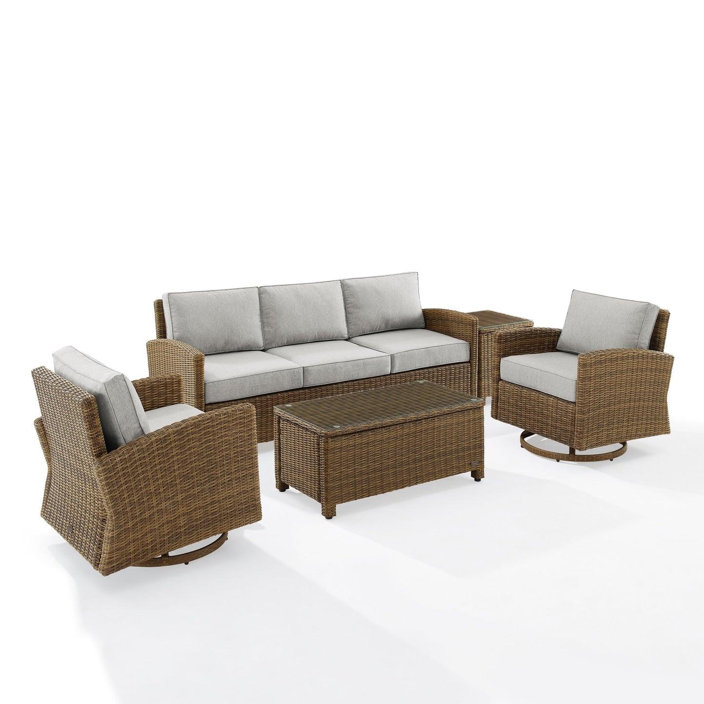 Ensemble canapé et fauteuil basculant pivotant Crosley Bradenton 5 pièces