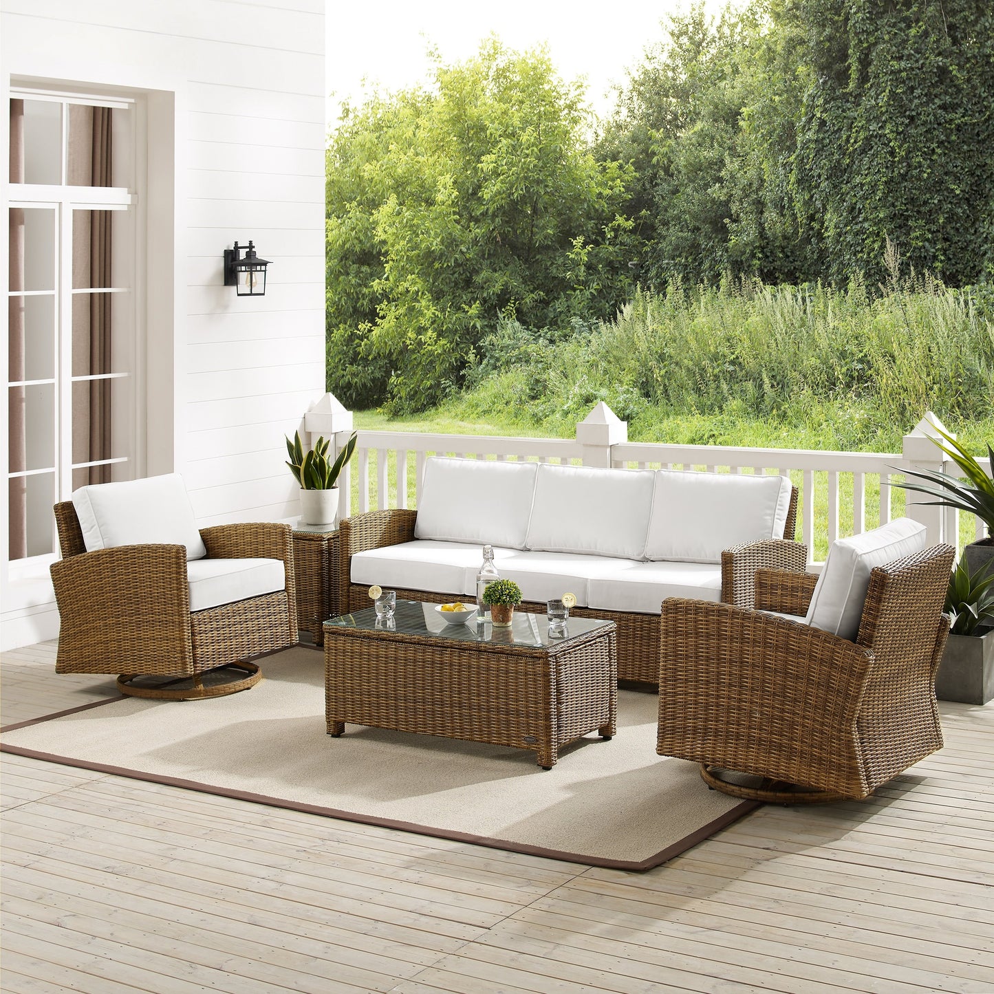 Ensemble canapé et fauteuil basculant pivotant Crosley Bradenton 5 pièces
