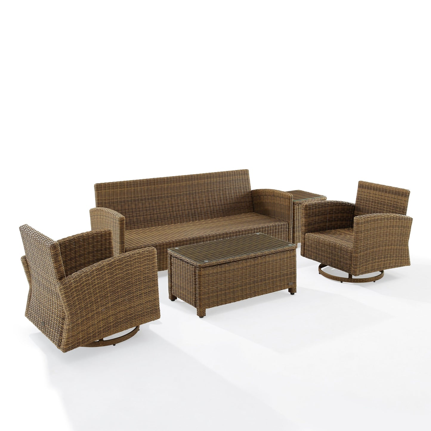 Ensemble canapé et fauteuil basculant pivotant Crosley Bradenton 5 pièces