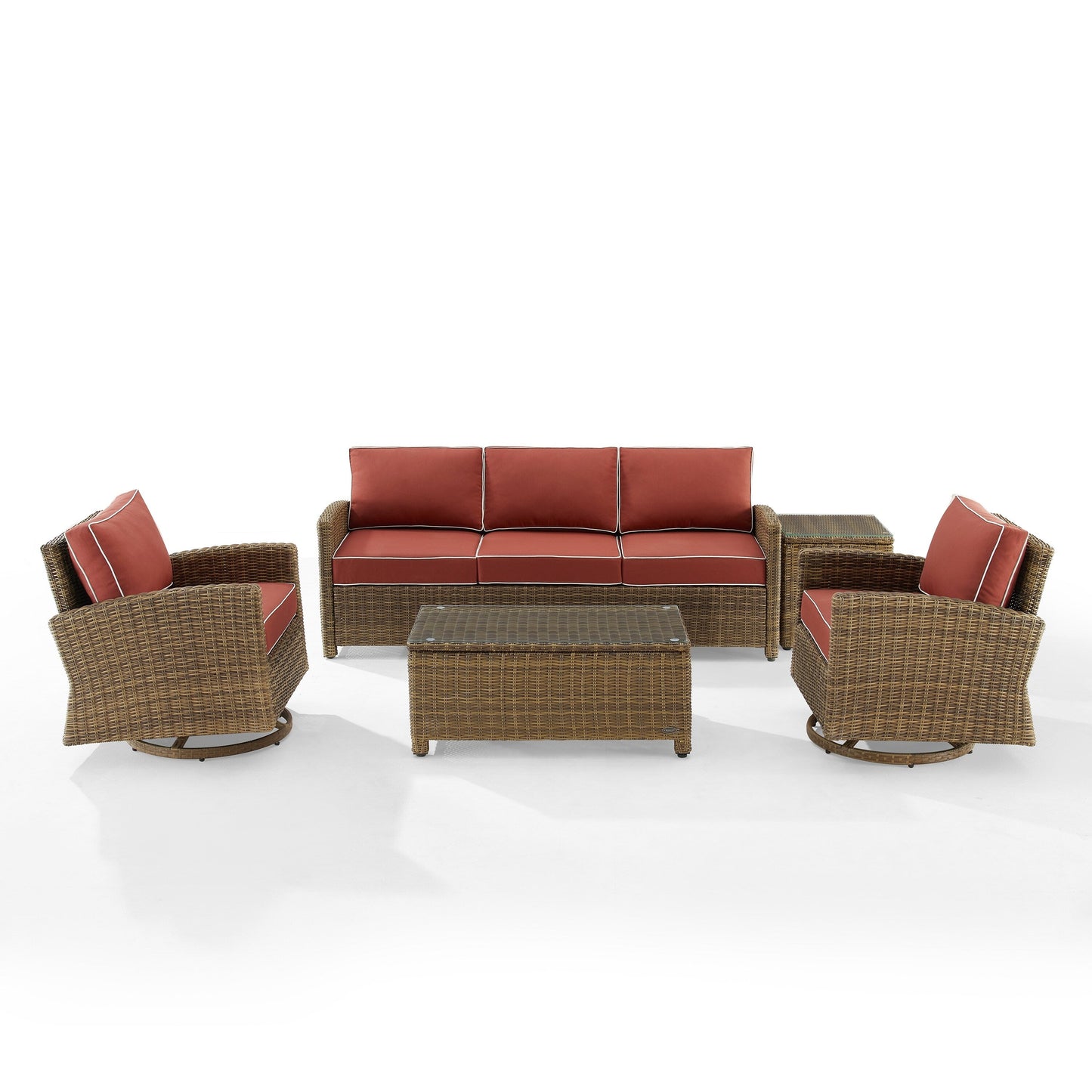Ensemble canapé et fauteuil basculant pivotant Crosley Bradenton 5 pièces