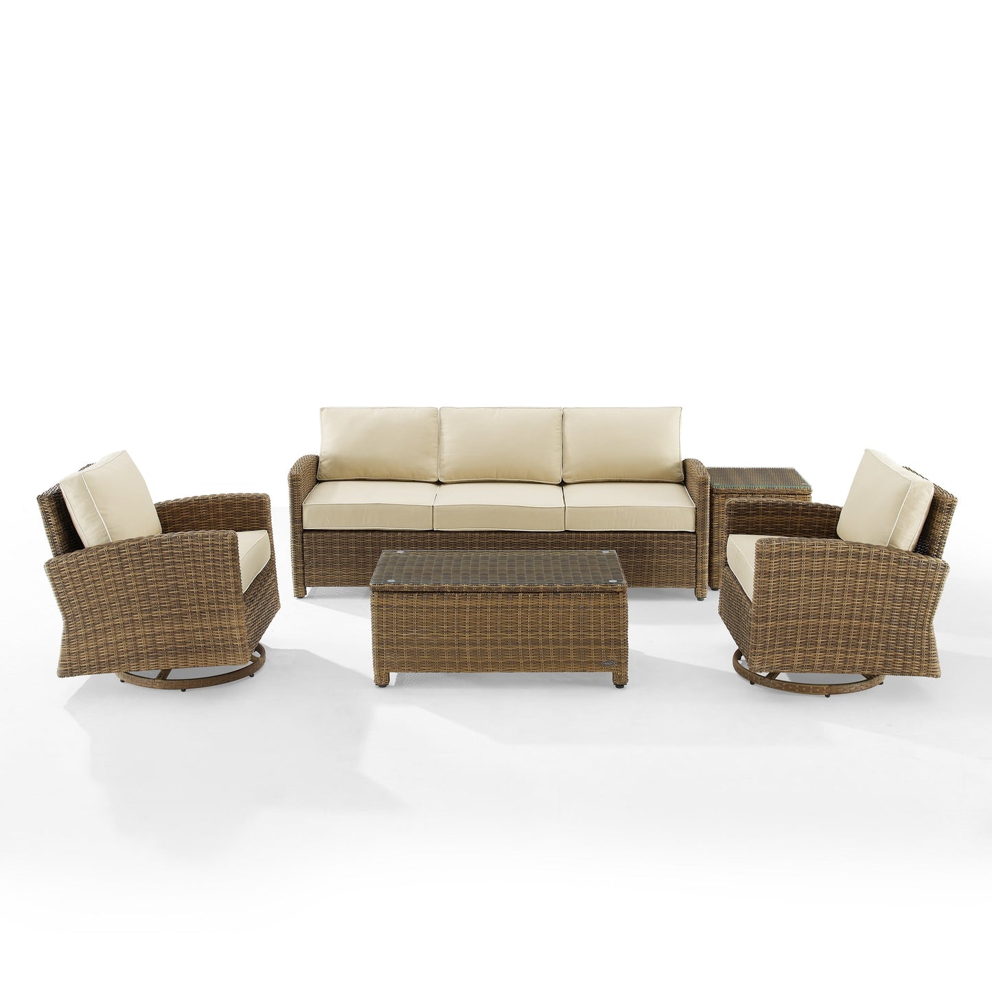 Ensemble canapé et fauteuil basculant pivotant Crosley Bradenton 5 pièces