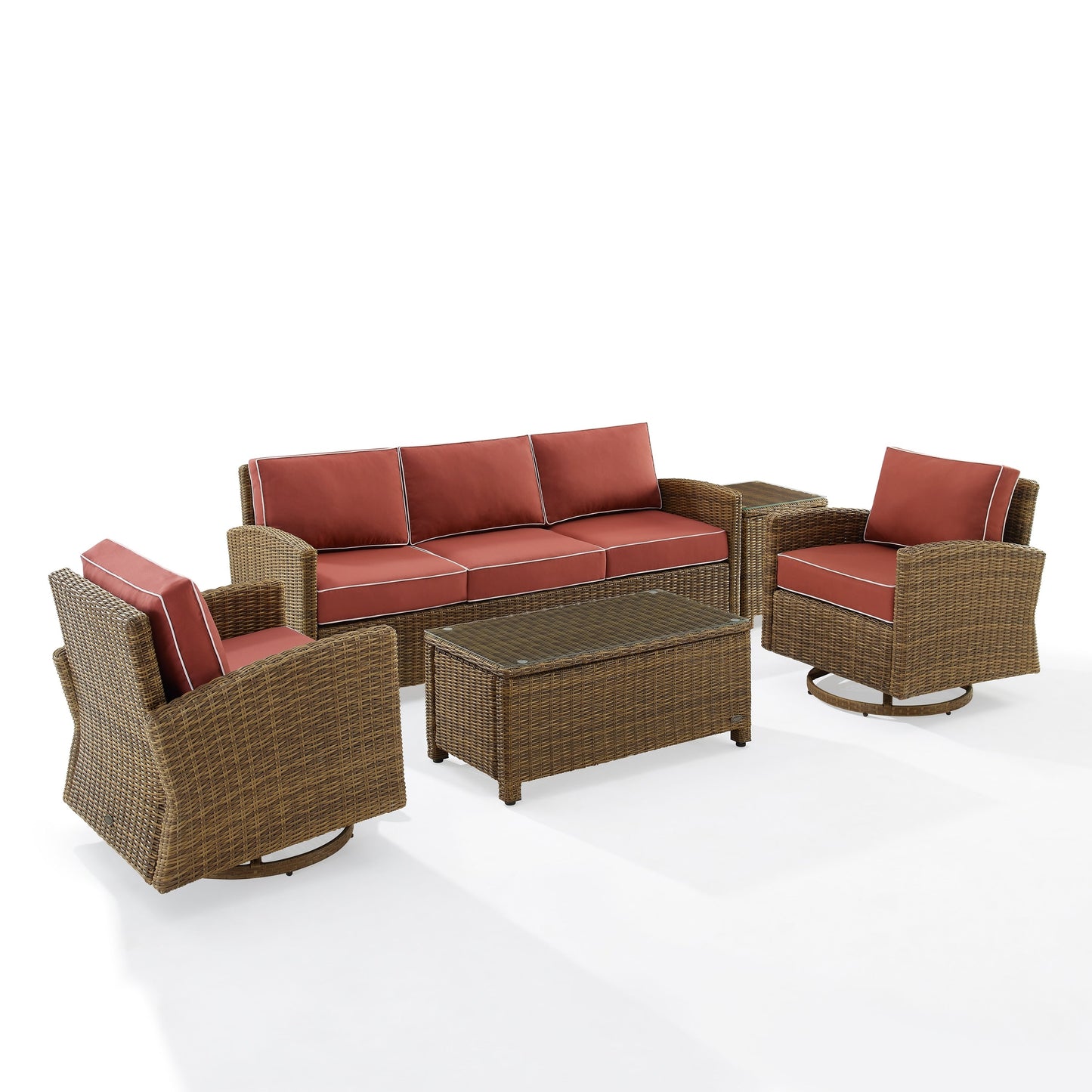 Ensemble canapé et fauteuil basculant pivotant Crosley Bradenton 5 pièces