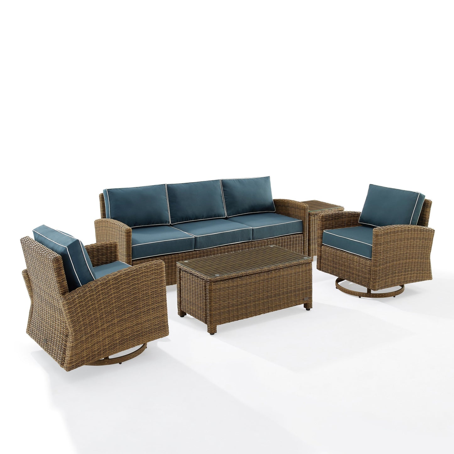 Ensemble canapé et fauteuil basculant pivotant Crosley Bradenton 5 pièces
