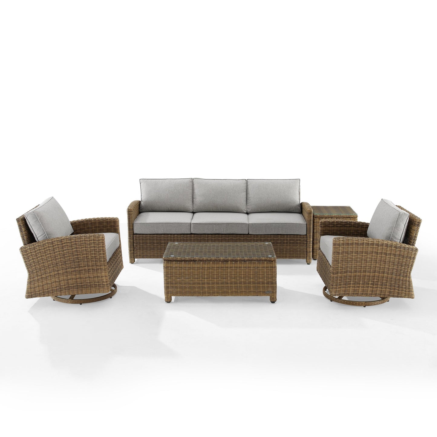 Ensemble canapé et fauteuil basculant pivotant Crosley Bradenton 5 pièces