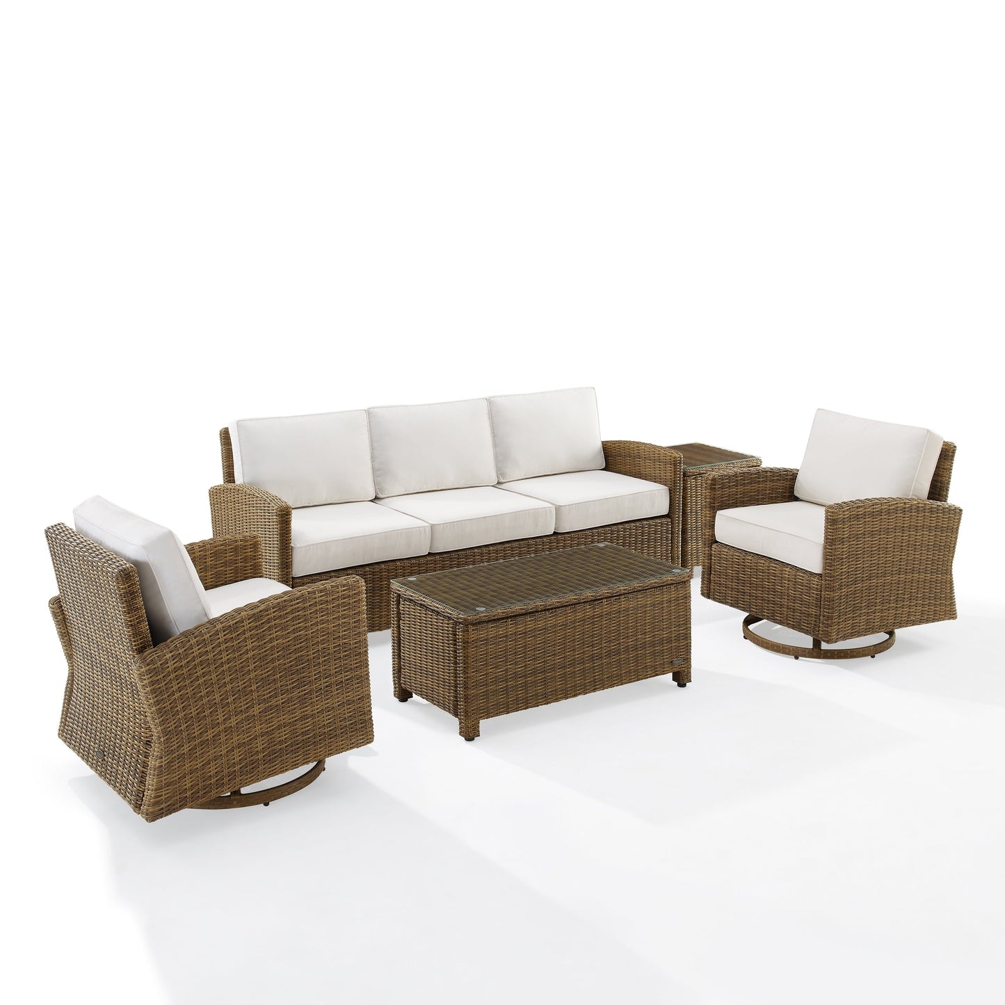 Ensemble canapé et fauteuil basculant pivotant Crosley Bradenton 5 pièces