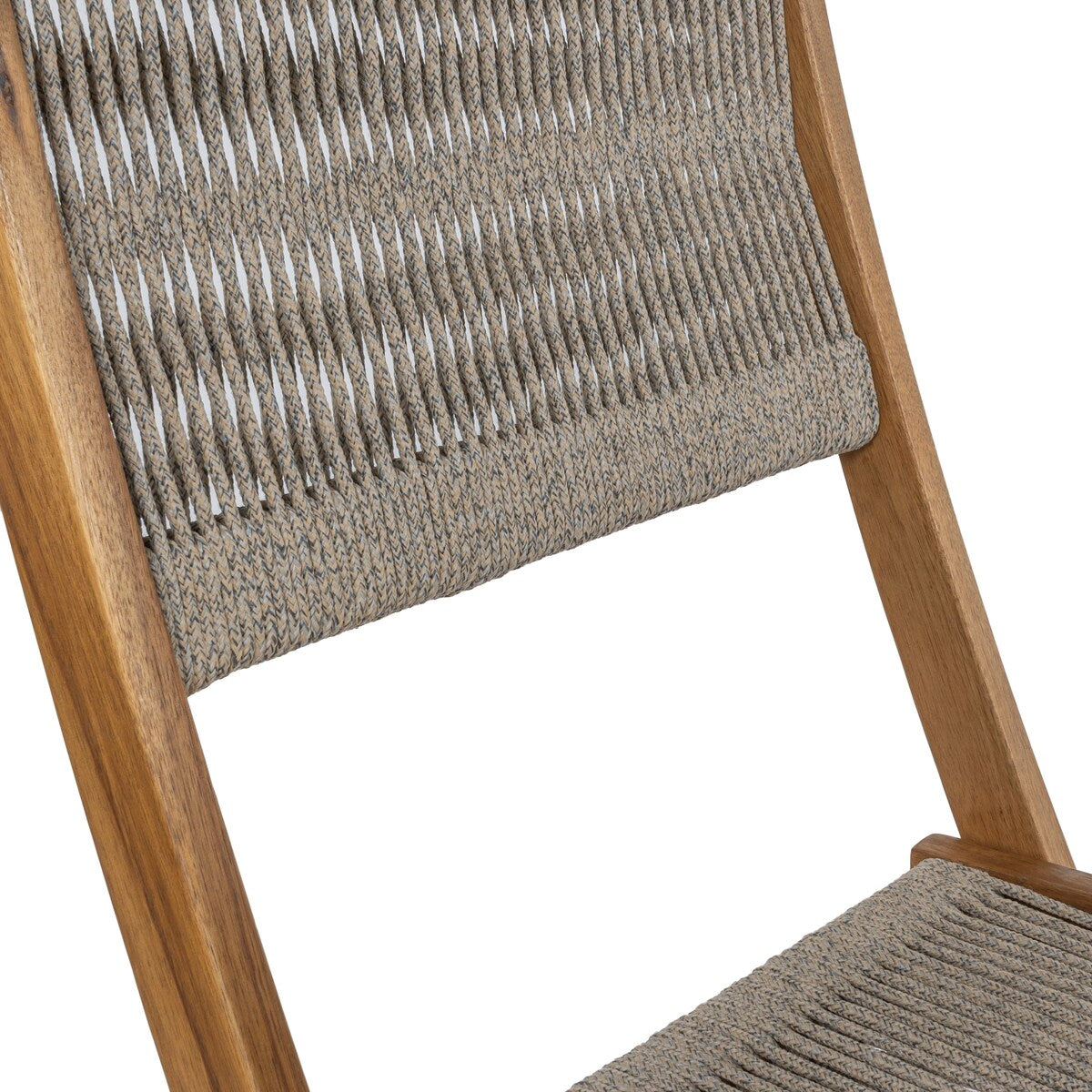 Cadiz Ensemble de bistro extérieur pliable en acacia à 3 pièces, style côtier moderne, par JONATHAN Y
