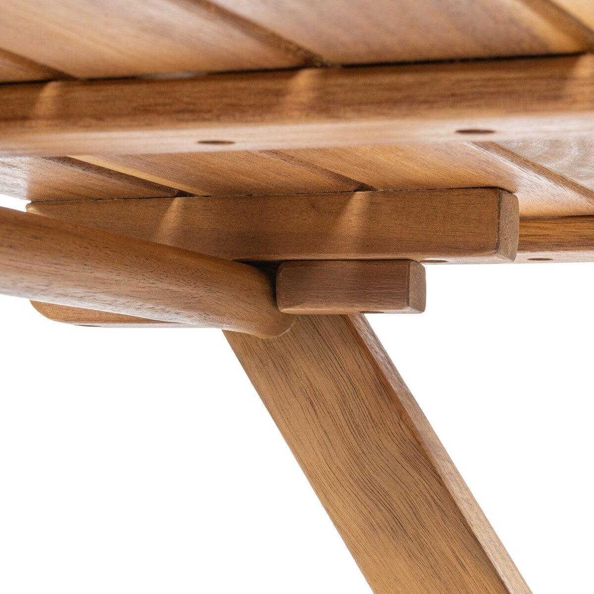 Cadiz Ensemble de bistro extérieur pliable en acacia à 3 pièces, style côtier moderne, par JONATHAN Y