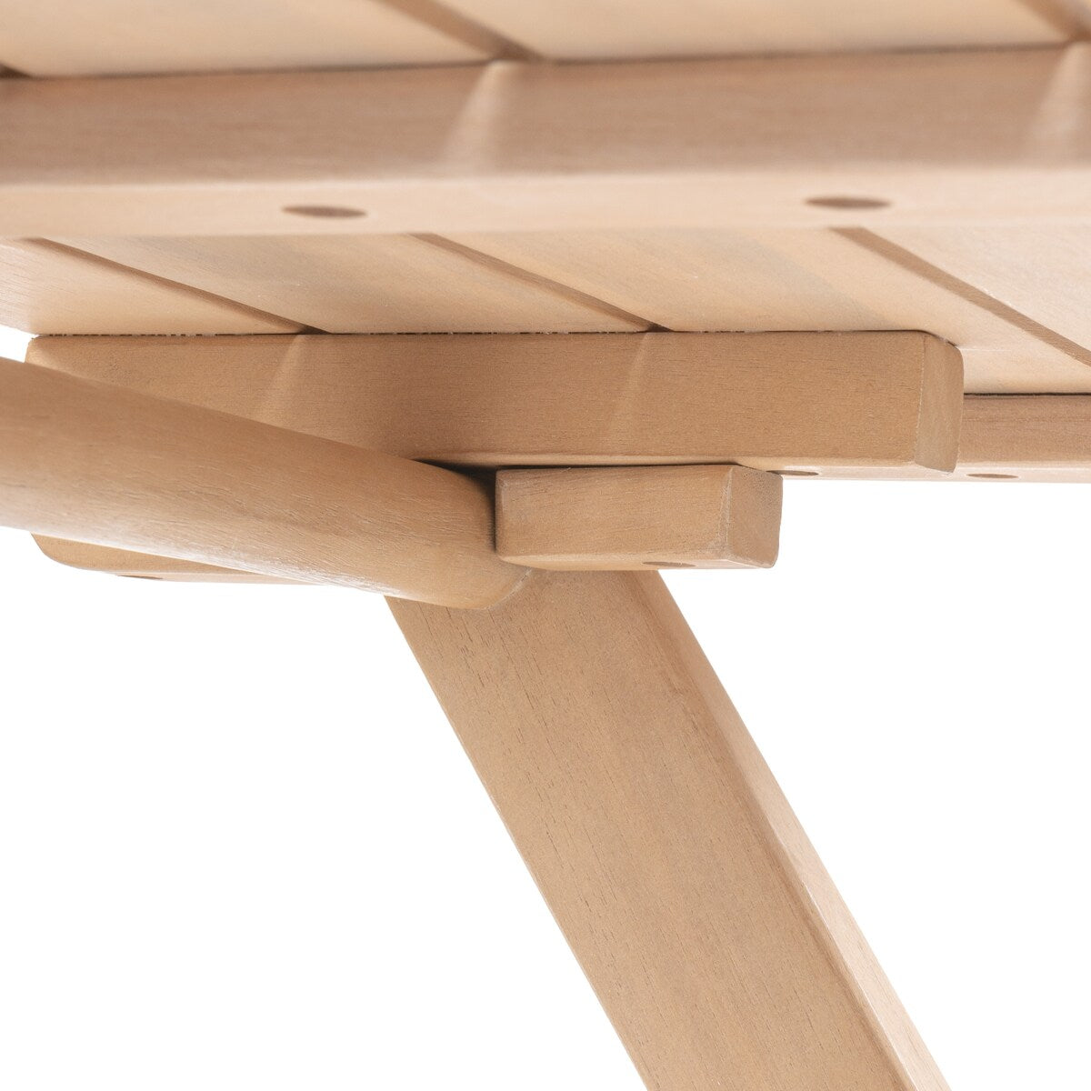 Cadiz Ensemble de bistro extérieur pliable en acacia à 3 pièces, style côtier moderne, par JONATHAN Y