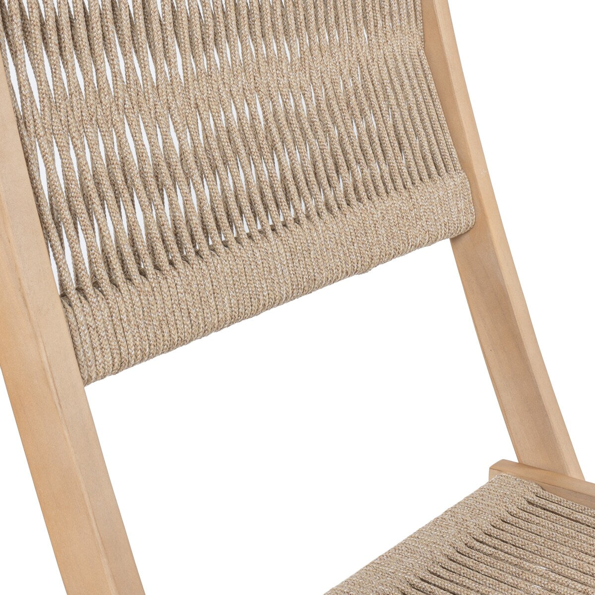Cadiz Ensemble de bistro extérieur pliable en acacia à 3 pièces, style côtier moderne, par JONATHAN Y