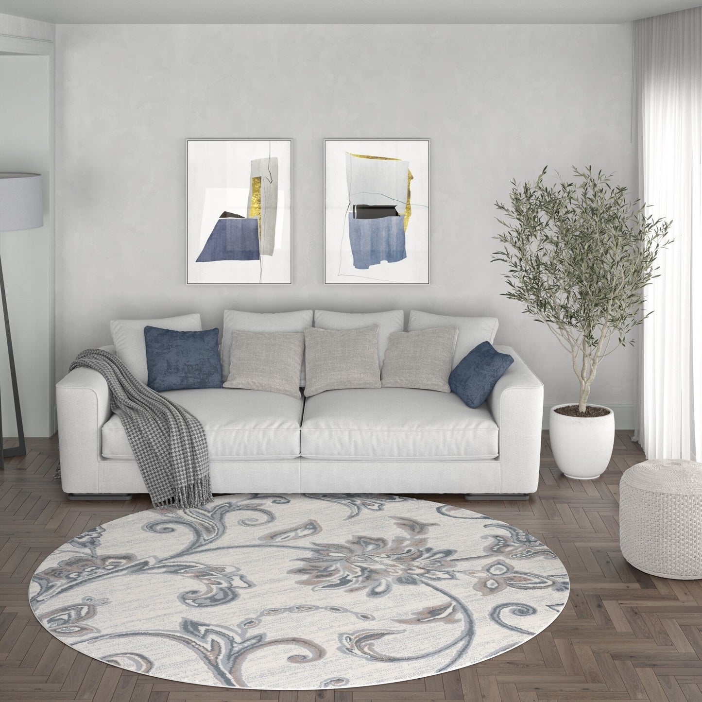 Carrington Transitional Floral & Botanical Indoor Area Rug