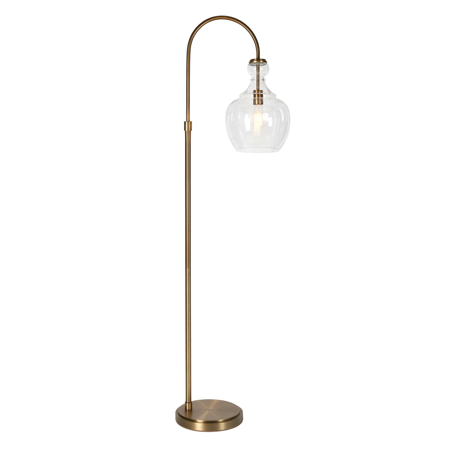 Lampe de sol à arc Verona avec abat-jour en verre