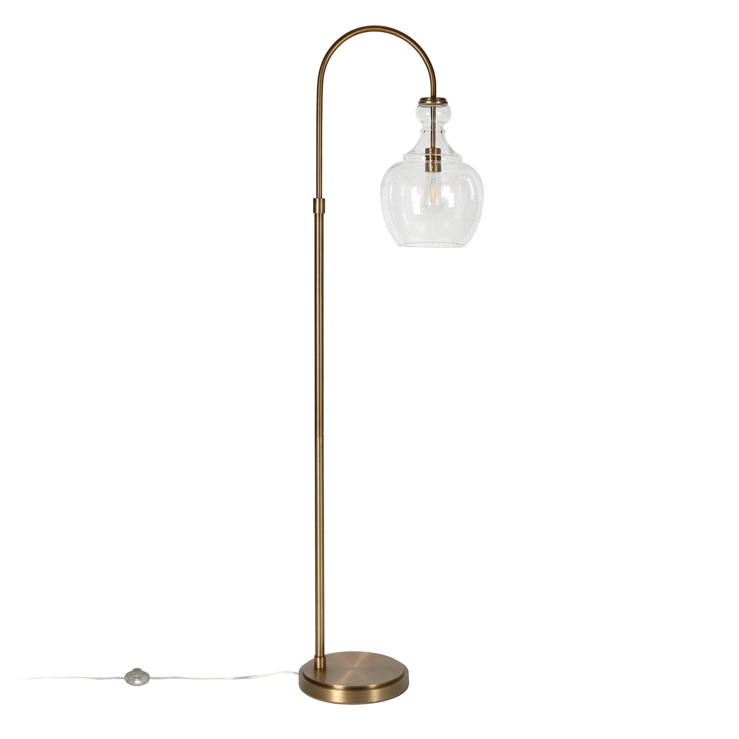 Lampe de sol à arc Verona avec abat-jour en verre