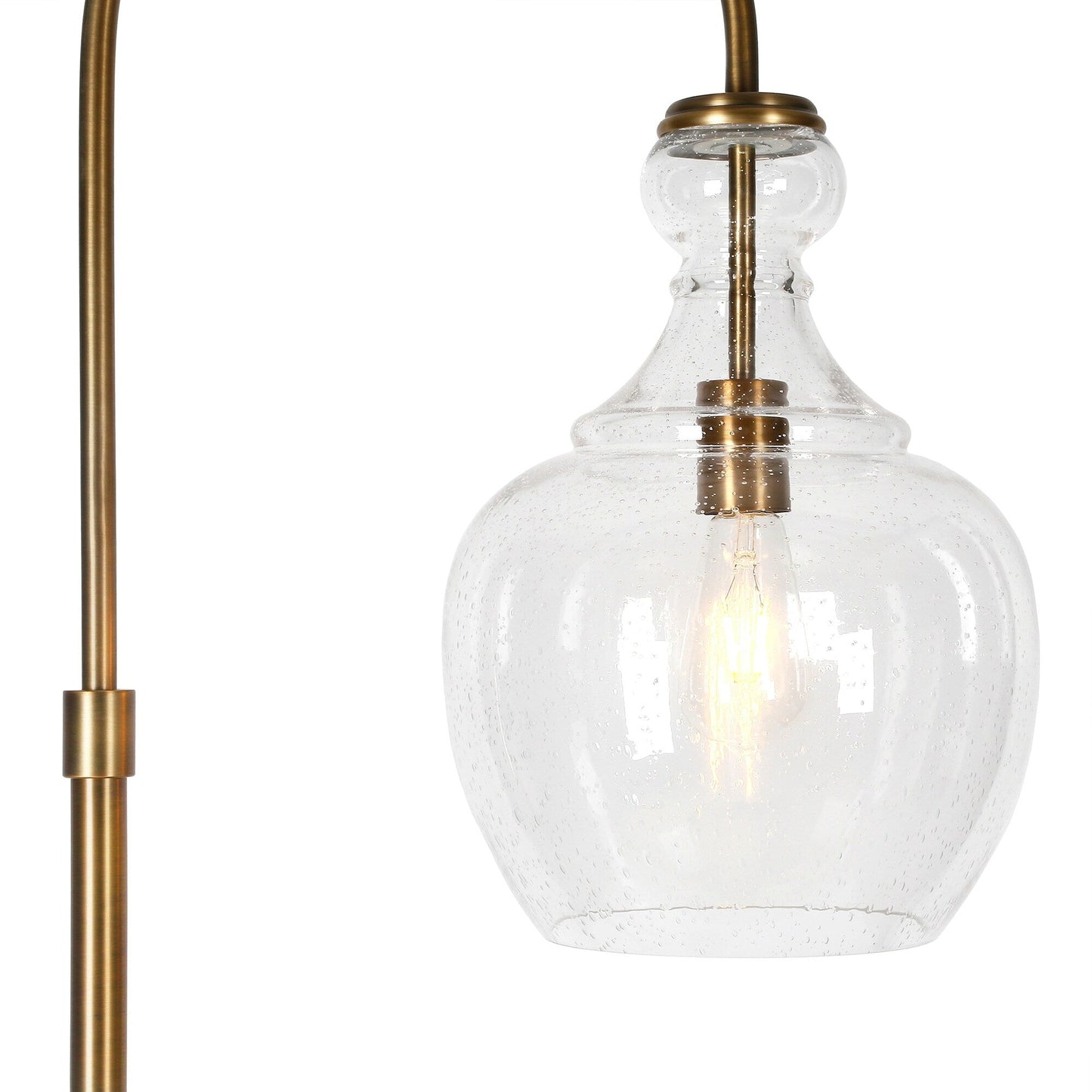 Lampe de sol à arc Verona avec abat-jour en verre