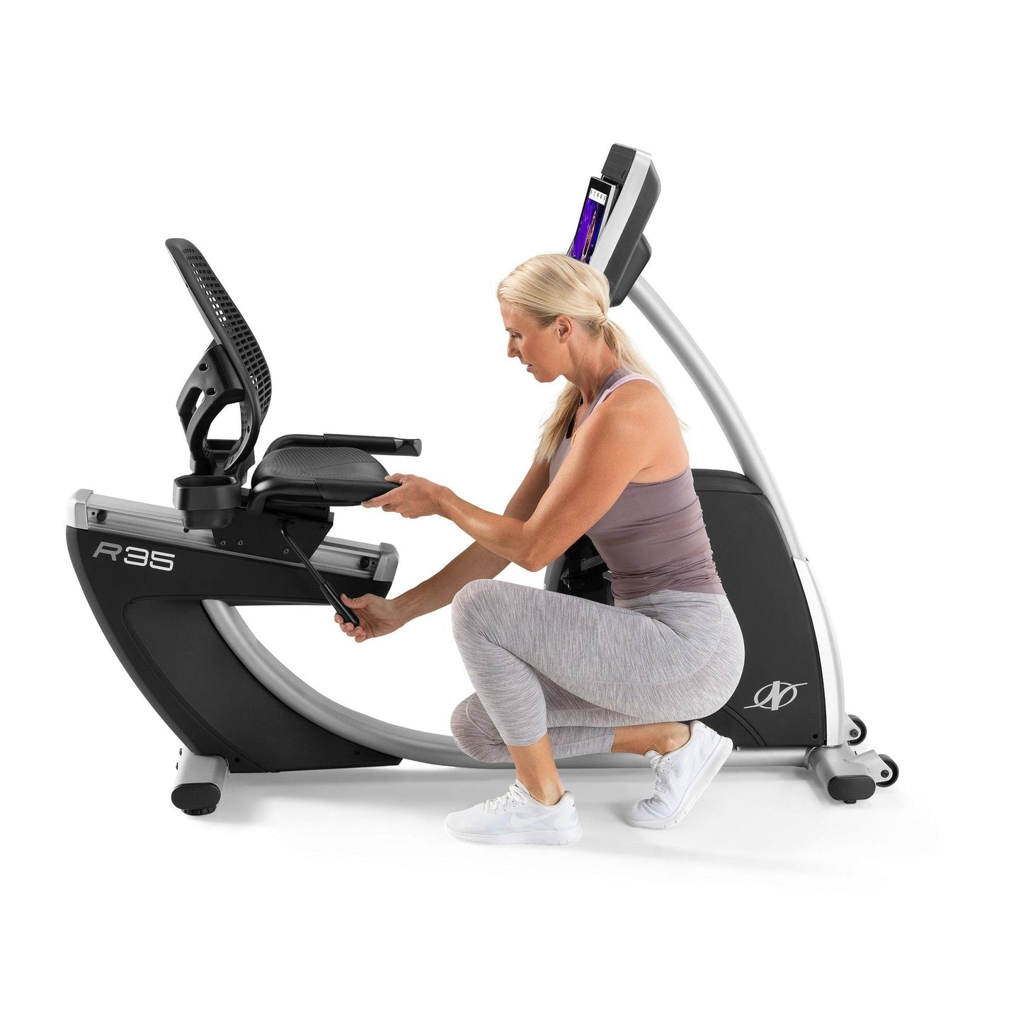 NordicTrack Commercial Series R35 ; vélo d'exercice semi-allongé compatible iFIT avec écran tactile de 14 pouces