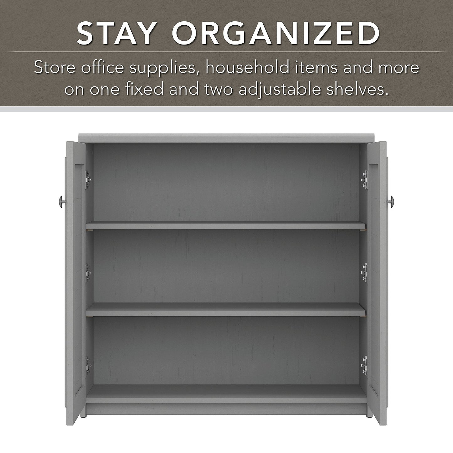 Armoire de rangement Fairview avec portes et étagères de Bush Furniture - 80,6 cm L x 32,4 cm l x 78,1 cm H