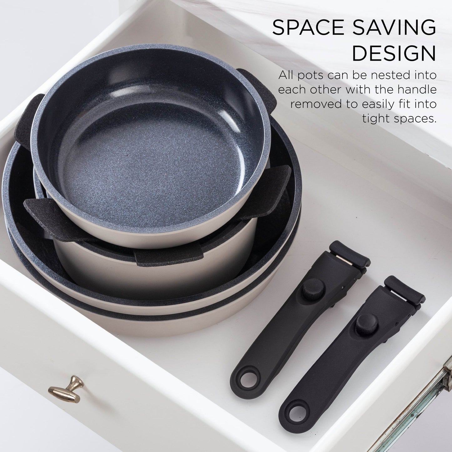 Ensemble de cuisine Country Kitchen 16 pièces pour camping-car, en céramique, avec poignées amovibles, compatible avec le four.