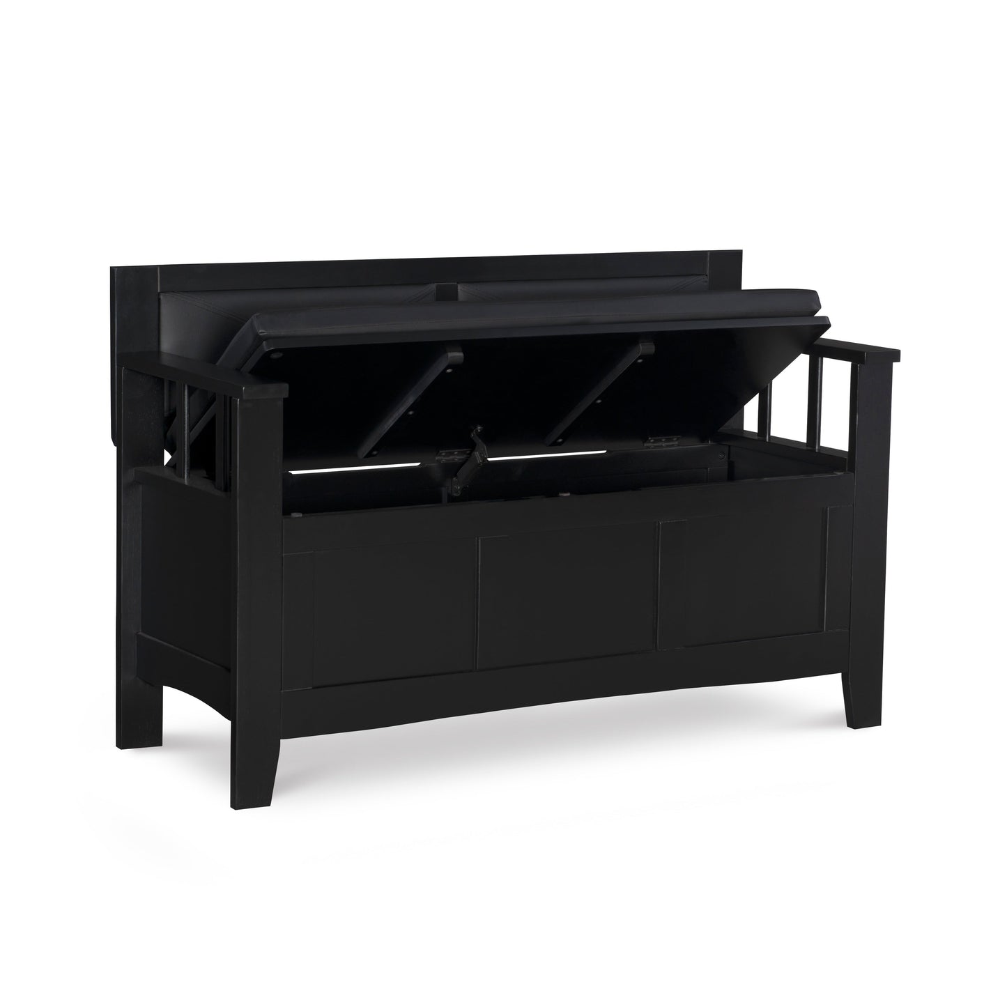 Banc d'entrée avec rangement et couvercle relevable en bois Dahlia