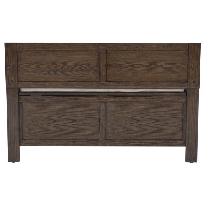 Banc d'entrée avec rangement et couvercle relevable en bois Dahlia
