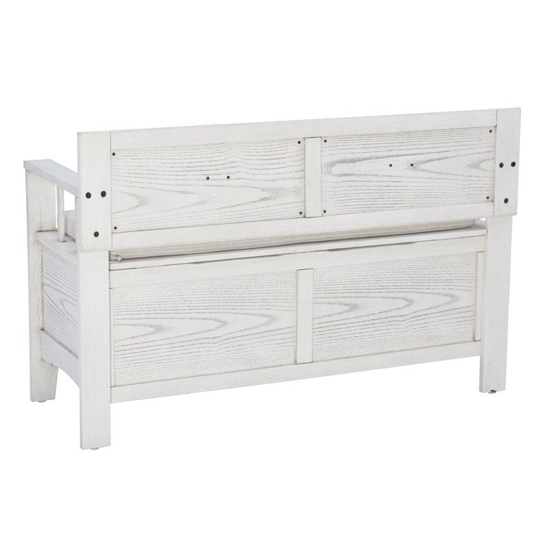 Banc d'entrée avec rangement et couvercle relevable en bois Dahlia