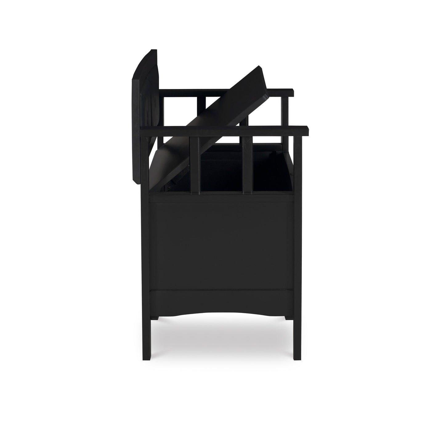 Banc d'entrée avec rangement et couvercle relevable en bois Dahlia