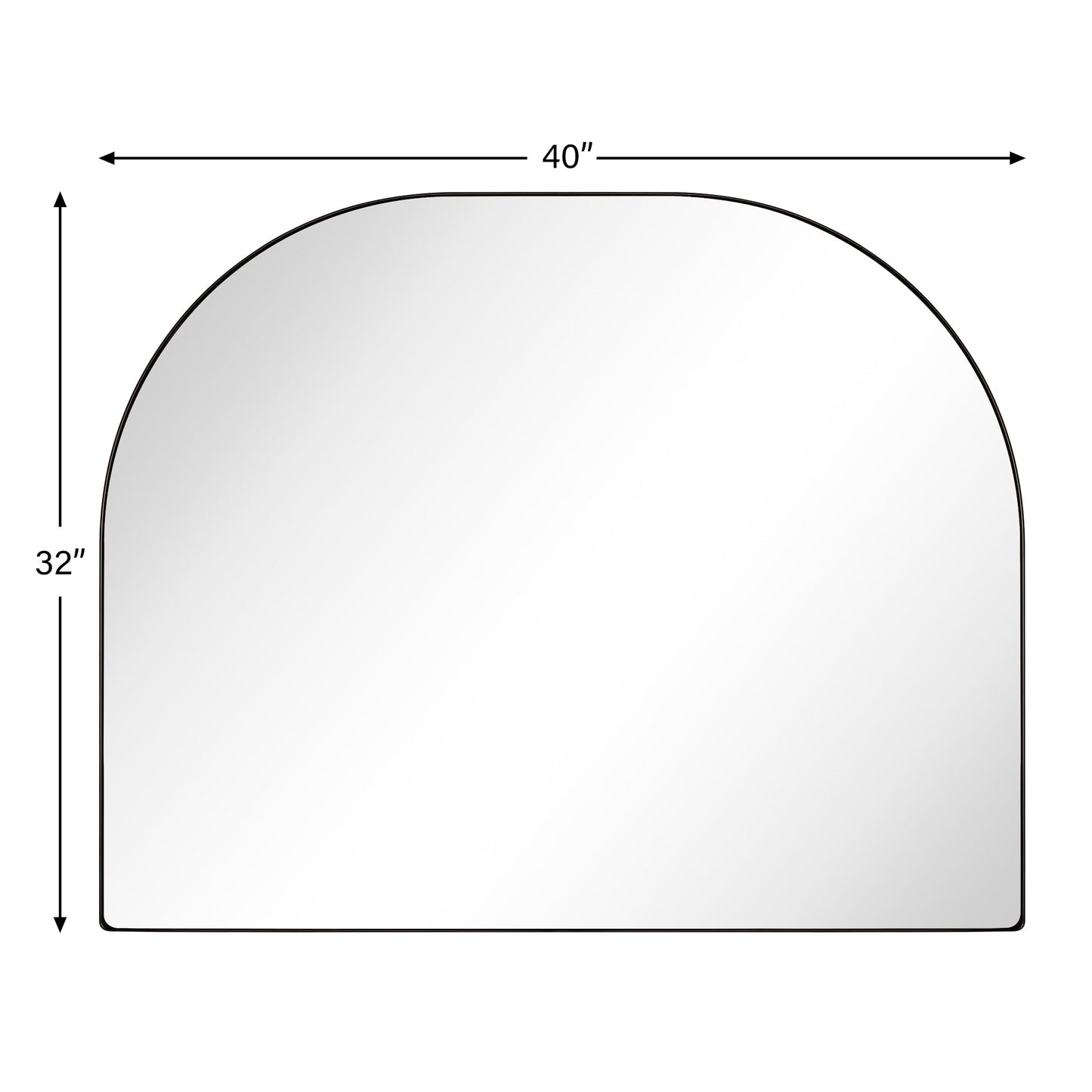 TEHOME Dezerae Grand miroir à arche pour cheminée, 102 cm (L) x 81 cm (H)