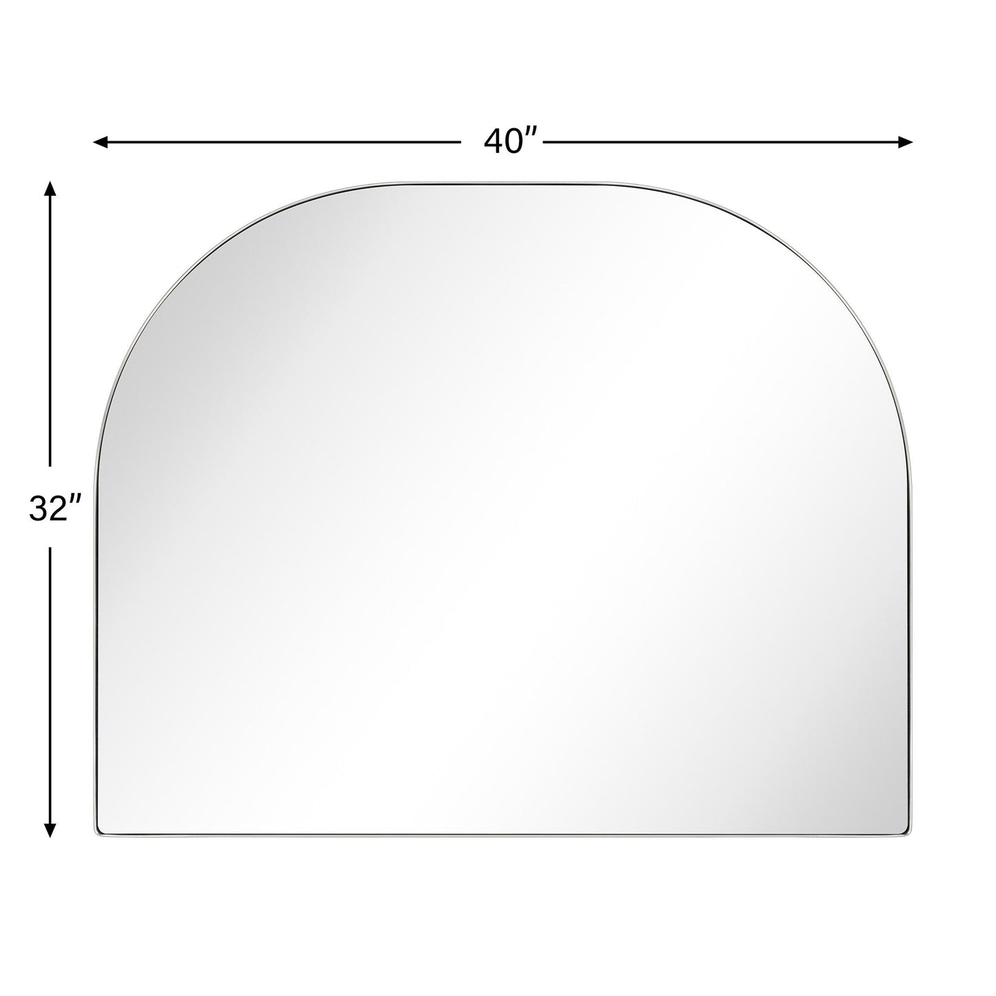 TEHOME Dezerae Grand miroir à arche pour cheminée, 102 cm (L) x 81 cm (H)