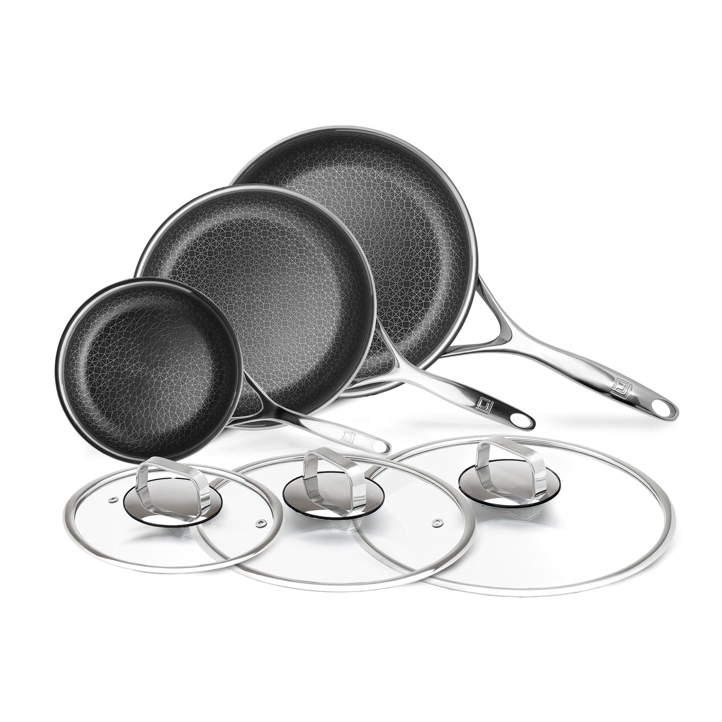 Ensemble de casseroles et poêles antiadhésives hybrides DiamondClad 6 pièces