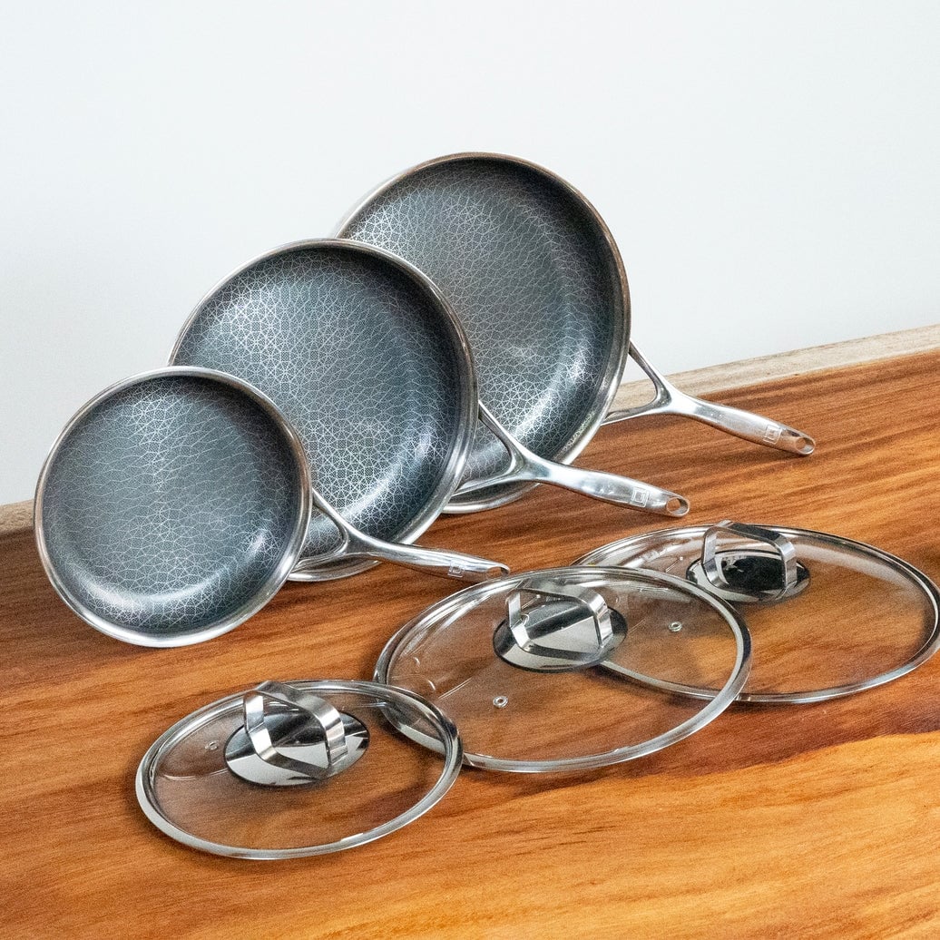 Ensemble de casseroles et poêles antiadhésives hybrides DiamondClad 6 pièces