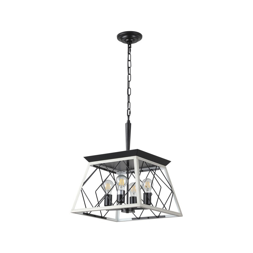 Luminaires à suspension à 4 lumières, style ferme, avec gradation, pour salle à manger, sans ampoules
