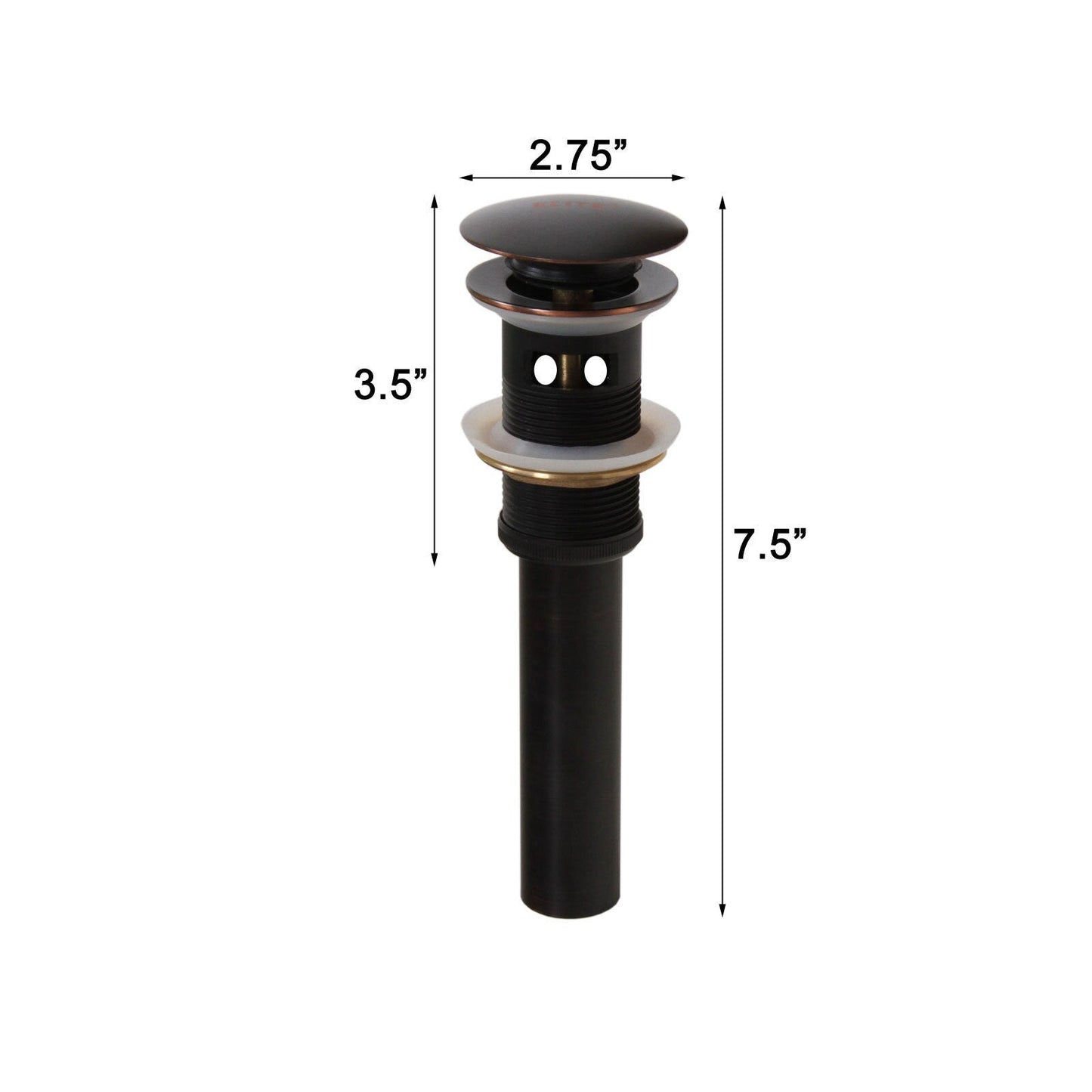 Robinet de lavabo à bec haut à simple levier en bronze huilé Elite et bonde à levier.