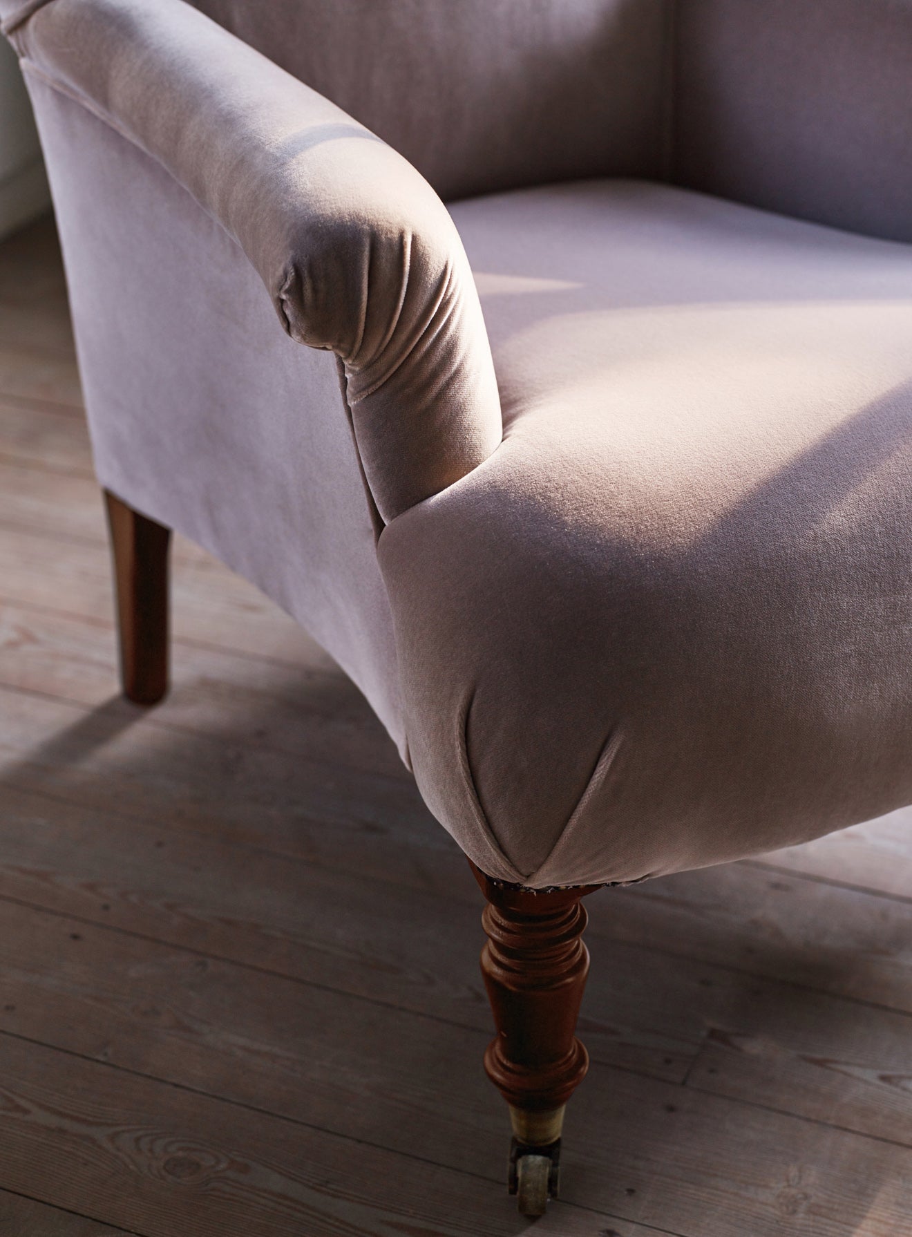 Fauteuil Finley, velours Clover